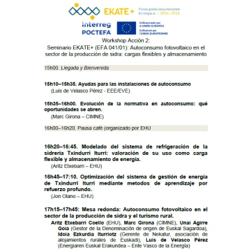 Workshop n°3 dedicado al autoconsumo fotovoltaico en el sector de la sidra